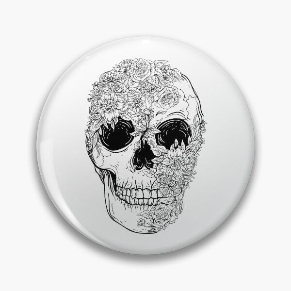 Item preview, A Flowered Skull designed and sold by kalud-zoldyck.