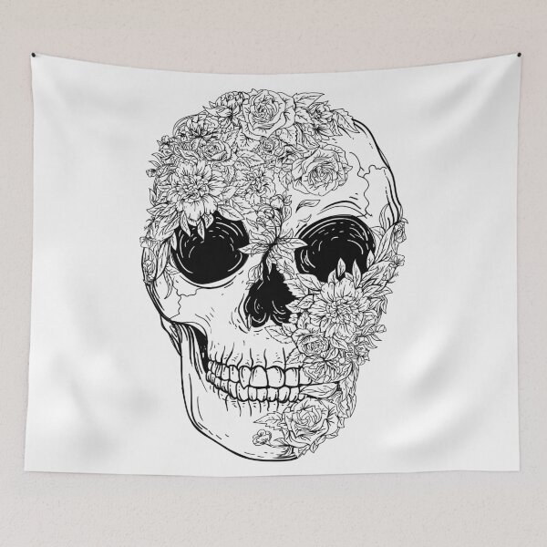 Item preview, A Flowered Skull designed and sold by kalud-zoldyck.
