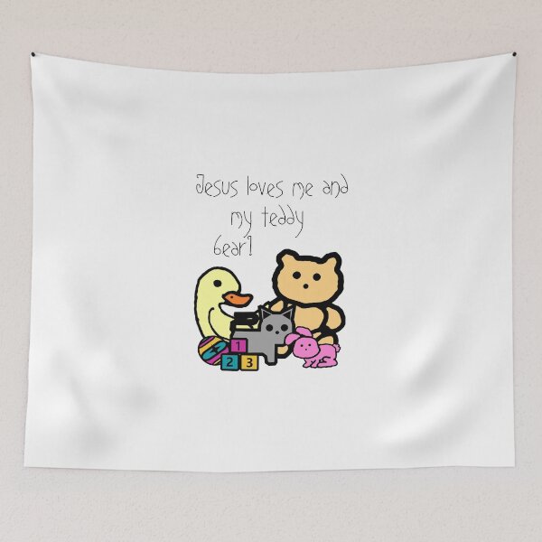 Item preview, Jesus loves me and my teddy bear designed and sold by not2day.