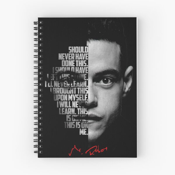 Item preview, Black and white Mr Robot Elliot Alderson quote. designed and sold by Enea Kelo.