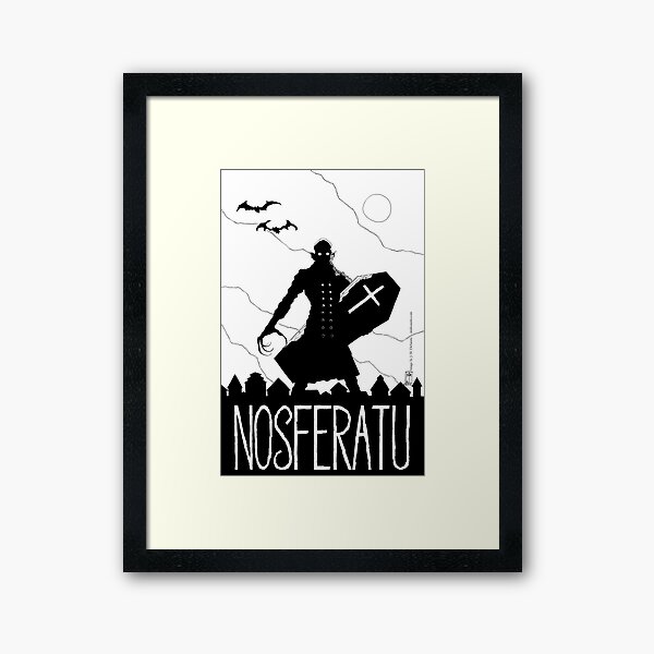 Nosferatu Minimalist Framed Art Print