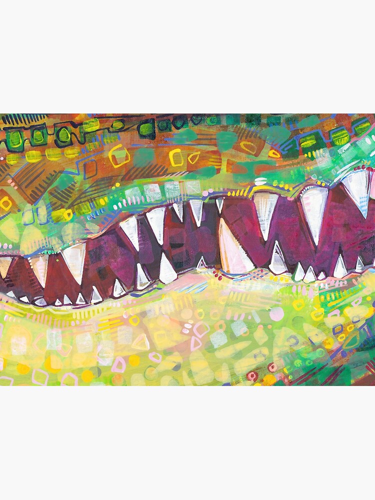 Crocodile Painting - 2015 by gwennpaints