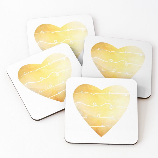 Item preview, Gold Watercolor Heart designed and sold by HelloGrackle.