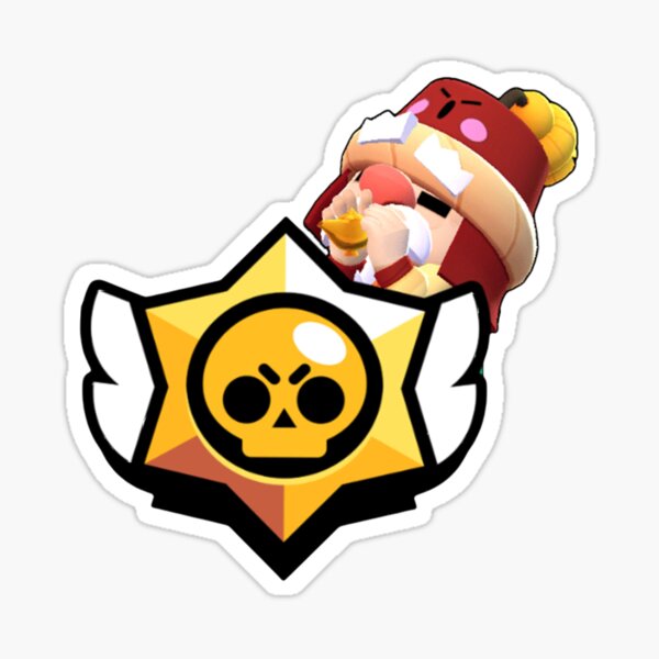 brawl star logo stickers redbubble redbubble