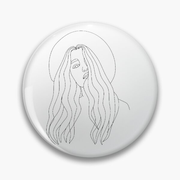 Item preview, Young girl in a vintage hat with large fields. long hair. Vector.Line art.  designed and sold by Nina Velychko.