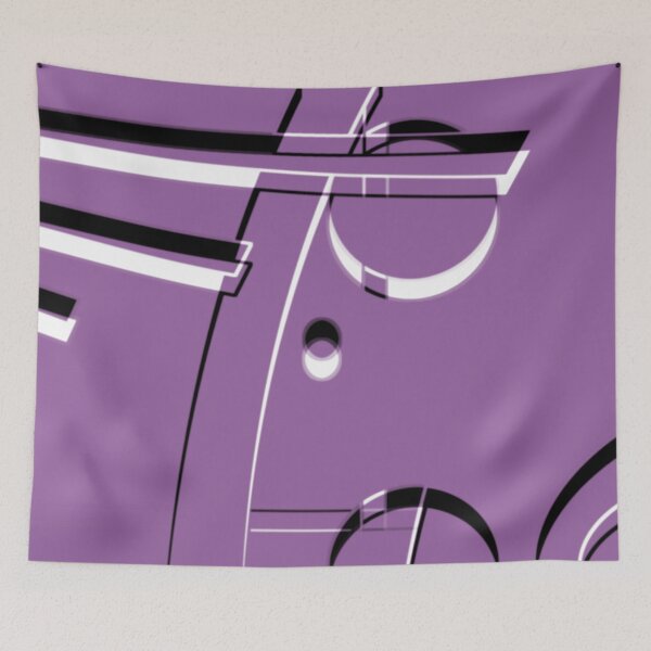 Item preview, Purple Hoopla Geometric Art Deco Abstract Artist Jenny Meehan designed and sold by Jenny Meehan Art Prints and Patterns  .