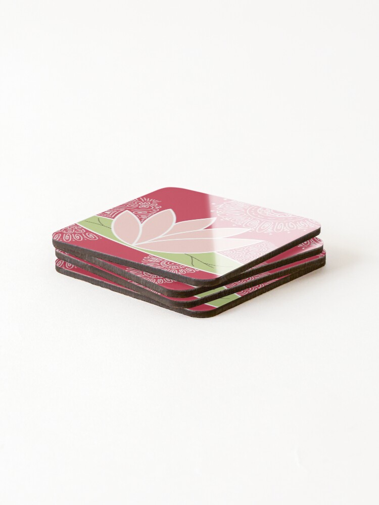 Thumbnail 4 of 5, Coasters (Set of 4), Lotus Flower designed and sold by RHallucinations.