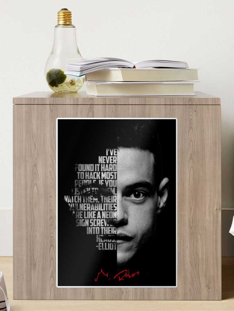 ELLIOT HACHER / MR ROBOT NETFLIX: 6x9 inches cover notebook/100