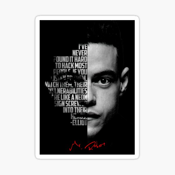 ELLIOT HACHER / MR ROBOT NETFLIX: 6x9 inches cover notebook/100