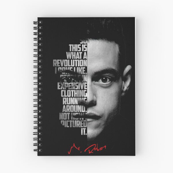 Item preview, Black and white Mr Robot Elliot Alderson quote. designed and sold by Enea Kelo.