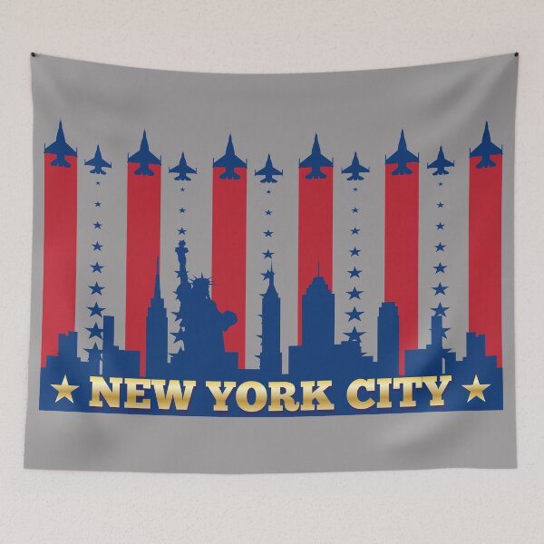 Item preview, The Big Apple New York City Skyline designed and sold by Warrior Veteran Clothing.
