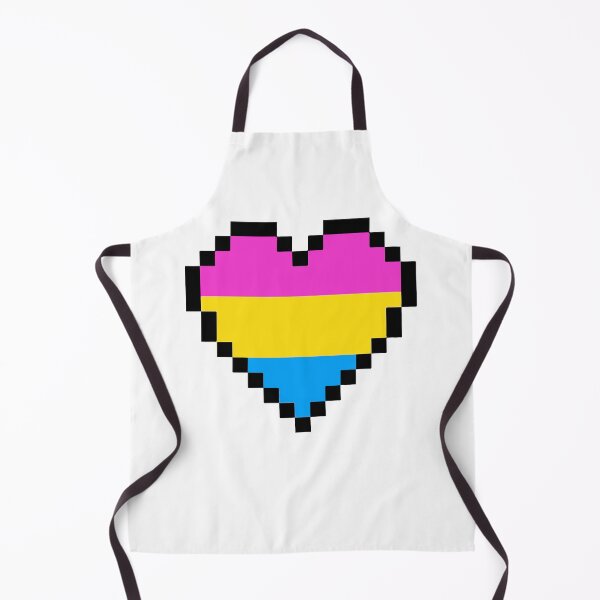 Item preview, Pixel Heart Pansexual/Romantic Pride Flag (White Background) designed and sold by QueerShop.