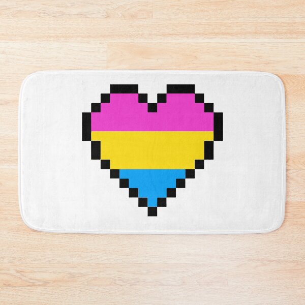 Item preview, Pixel Heart Pansexual/Romantic Pride Flag (White Background) designed and sold by QueerShop.
