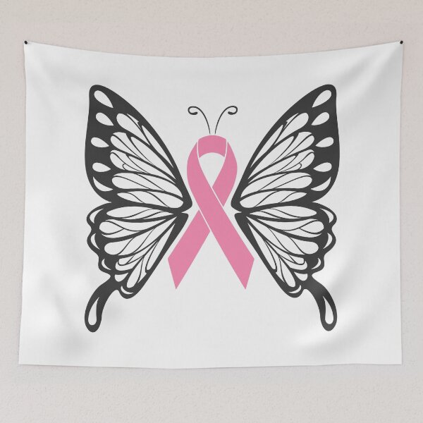 Item preview, Pink Ribbon Butterfly designed and sold by zenpatterns.