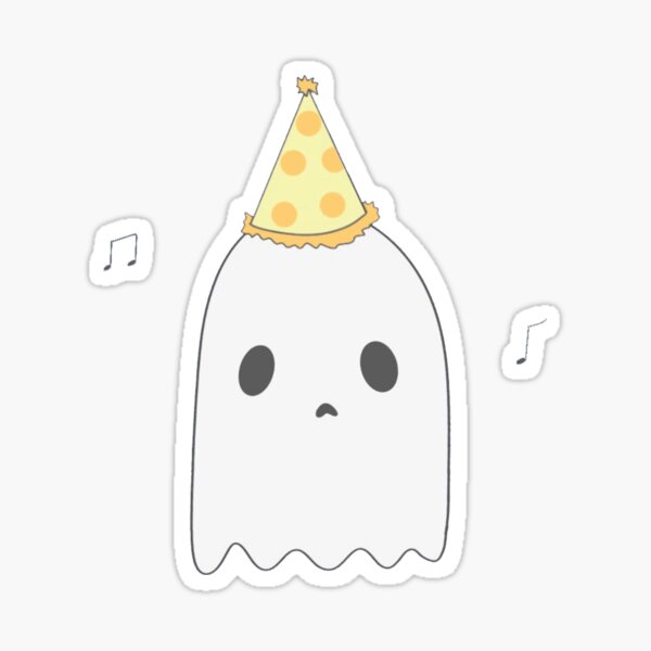 Party Hat Ghost" Sticker for Sale by Danielle Cain | Redbubble