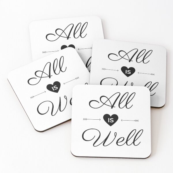 Item preview, All Is Well Positive Mantra - Black & White designed and sold by LilDesignWitch.