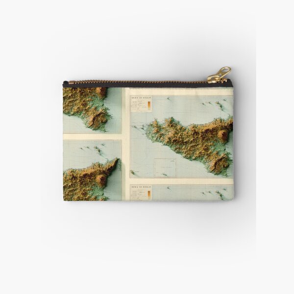 Item preview, 1943 Sicily Relief Map 3D digitally-rendered designed and sold by ThinkAboutMaps.