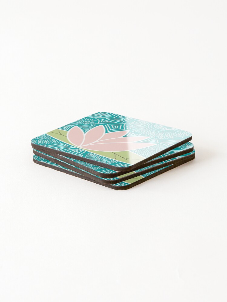 Thumbnail 4 of 5, Coasters (Set of 4), Lotus Flower designed and sold by RHallucinations.