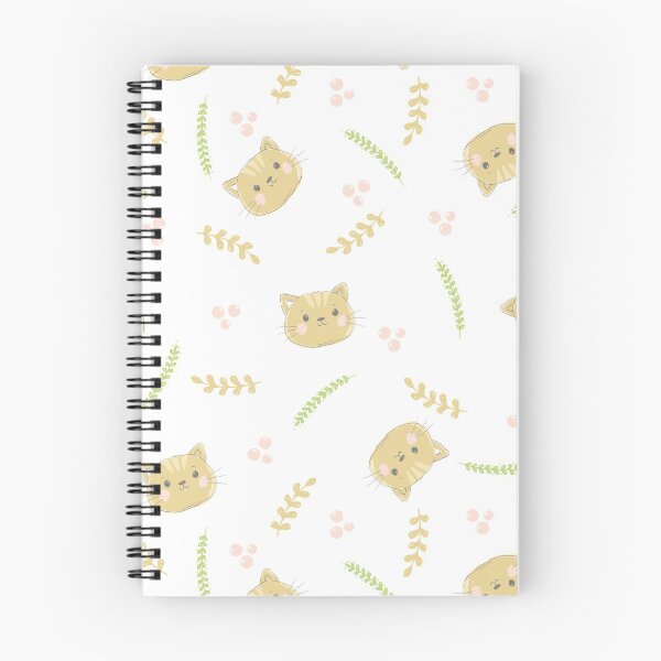 Item preview, cute cat with leaves and flowers for kids designed and sold by IriSev.