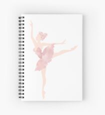 Anmutiges rosa Ballerina-Mädchen Spiralblock