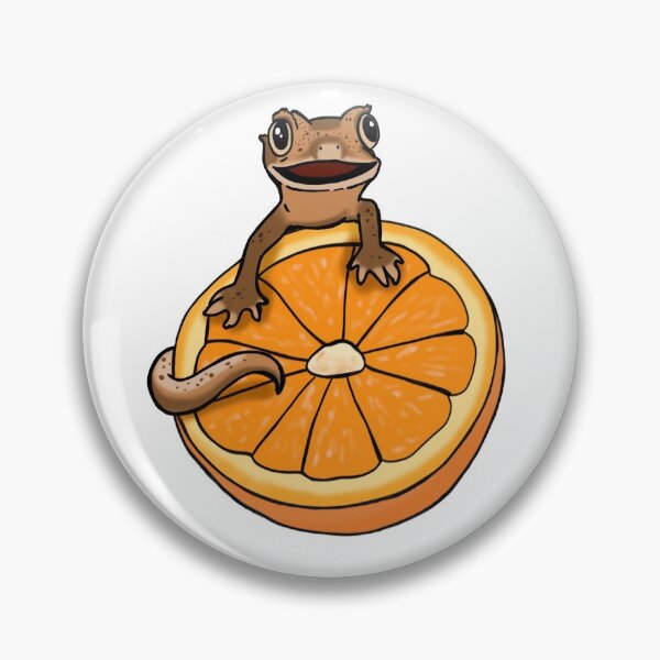 Item preview, Crested Gecko and Orange, Cute Gecko, Happy Gecko, Cresties designed and sold by Furkid Studio.
