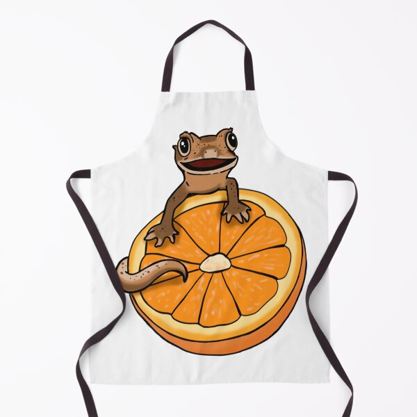 Item preview, Crested Gecko and Orange, Cute Gecko, Happy Gecko, Cresties designed and sold by Furkid Studio.