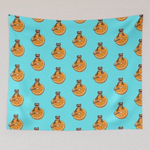 Item preview, Crested Gecko and Orange, Cute Gecko, Happy Gecko, Cresties designed and sold by Furkid Studio.