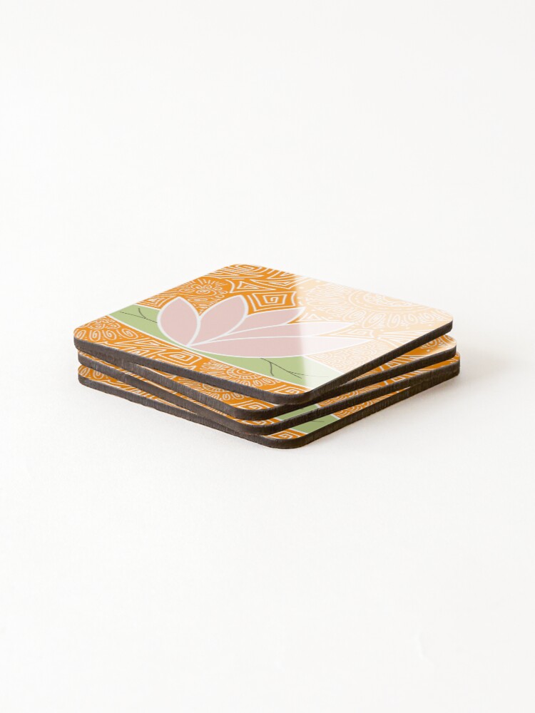 Thumbnail 4 of 5, Coasters (Set of 4), Lotus Flower designed and sold by RHallucinations.