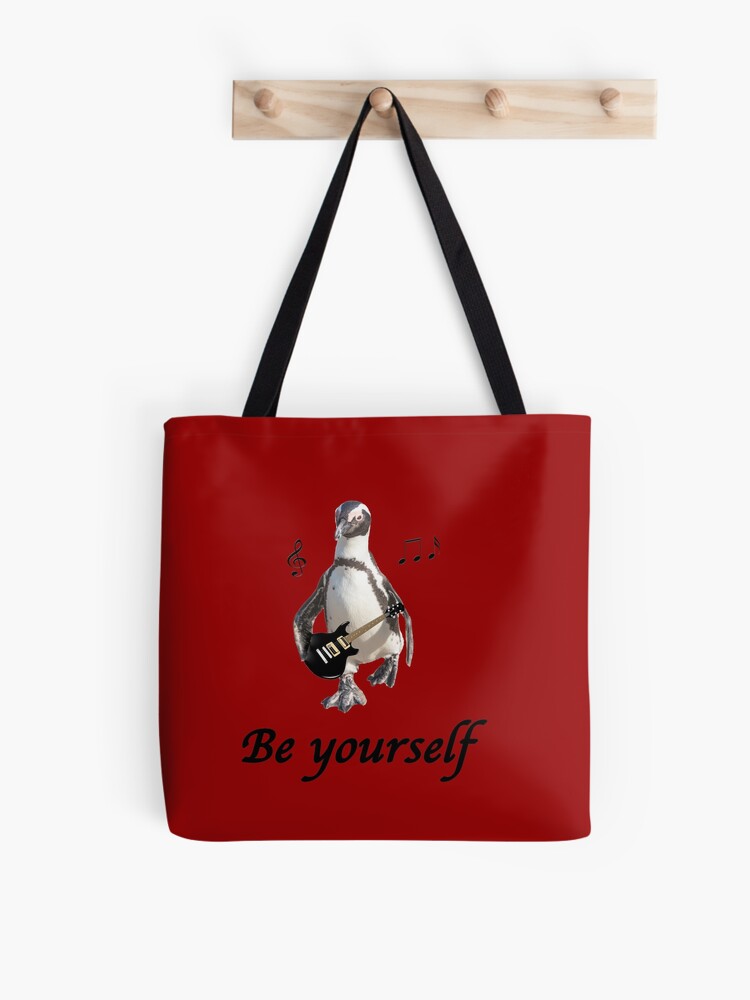 Thumbnail 1 von 2, Stofftasche, Pinguin Musik designt und verkauft von Igelchen.