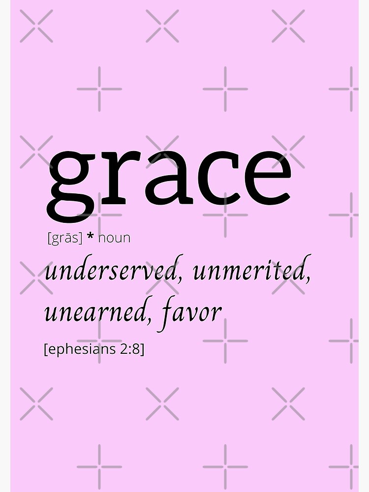 "Grace Dictionary Definition with Bible Verse" Spiral Notebook for Sale