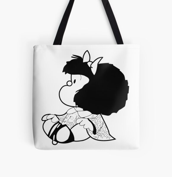 Pequeña Mafalda Bolsa estampada de tela