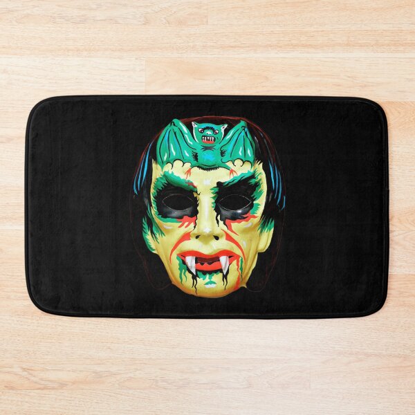 Item preview, Vintage Spooky Retro VAMPIRE & BAT Halloween Face Mask designed and sold by Taulukos Designs.