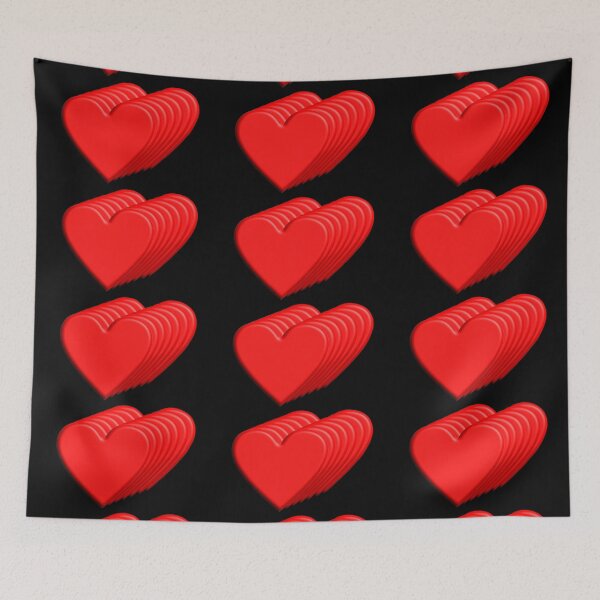 Item preview, Red Hearts 3D Hearts Stand For Love Be Happy designed and sold by Paulina Vanlife.