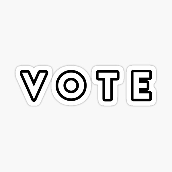 "Vote" Sticker for Sale by meleyart Redbubble