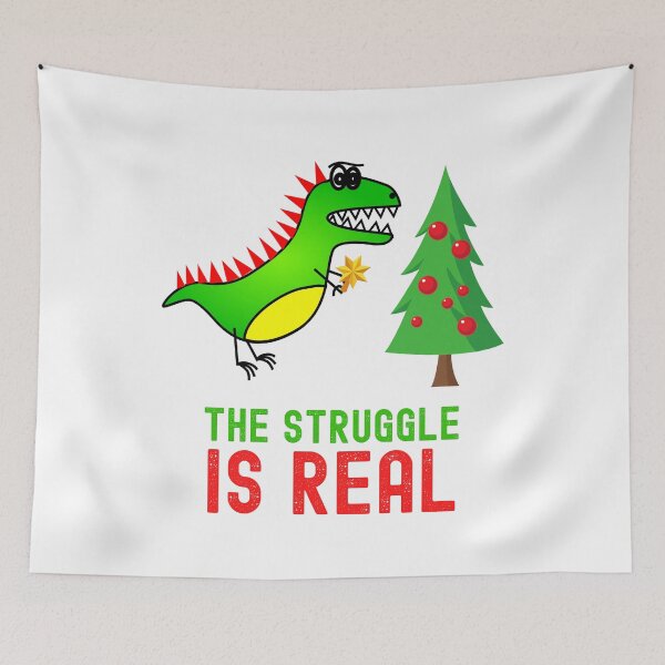 Item preview, Dinosaur Christmas Struggle designed and sold by GoodGirlDesigns.