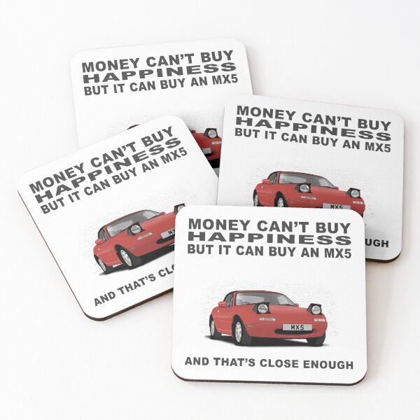 Item preview, Mazda MX5 Eunos Mk1 RED Happiness Poster designed and sold by Hamilton illustrations.