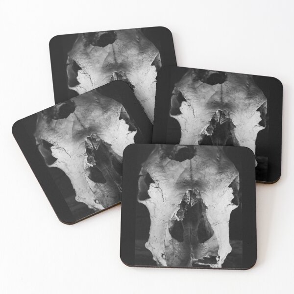 Item preview, Animal skull black and white photography high contrast designed and sold by MonoKomatic.