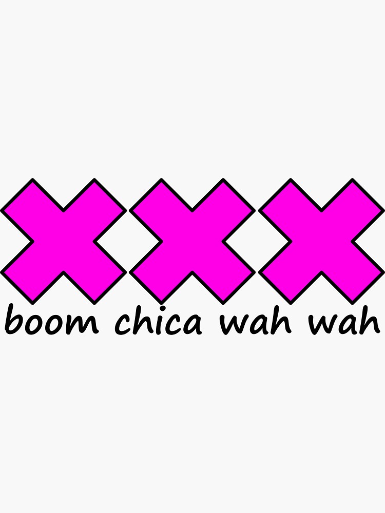 Sticker « Boom Chicka Wah Wah XXX Rose Cross Chica Cooler Style Différent », par kunterbuntdesig