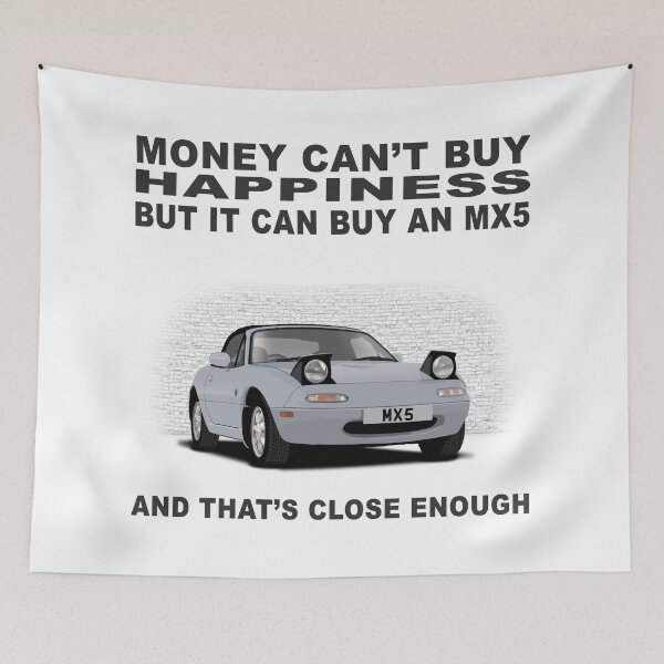 Artikelvorschau, Mazda MX5 Eunos Mk1 Silber Glück Poster entworfen und verkauft von Hamilton illustrations.