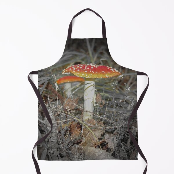 Item preview, Fly Agaric fungi sittting in leaves designed and sold by Papermouse.
