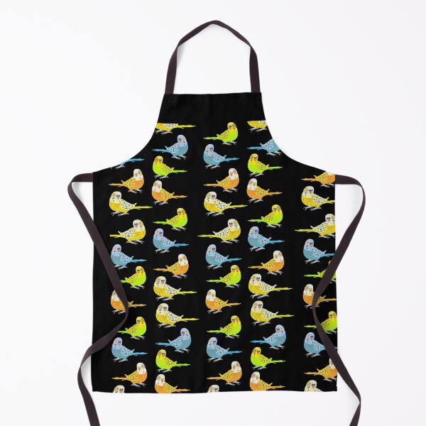 Item preview, Pattern with budgies of different colors designed and sold by Bodino.