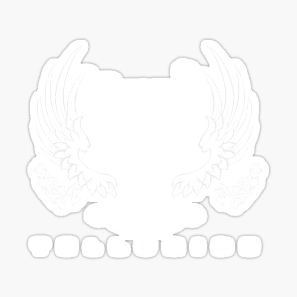 Beauty & Beast White Sticker