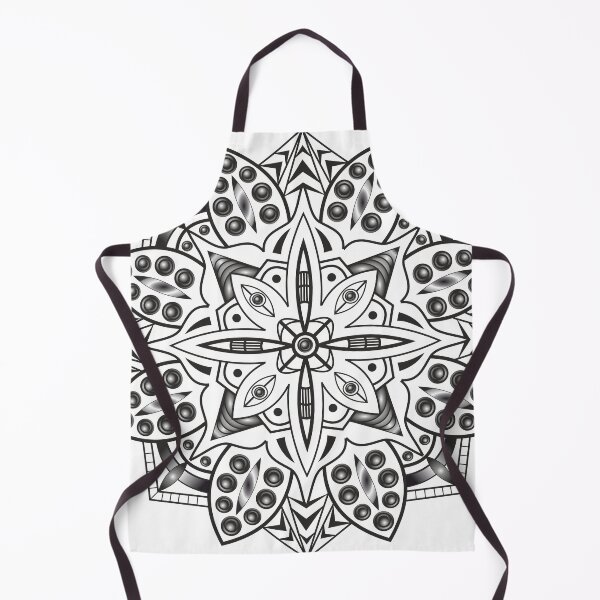 Item preview, BLACK AND WHITE MANDALA designed and sold by DreamscapesArt.