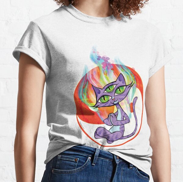 Tyāga Meditation Cat Classic T-Shirt