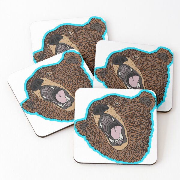 Item preview, Bear Rawr Snowboarding, Laptop, Water Bottle Stickers designed and sold by ThePennyCo.