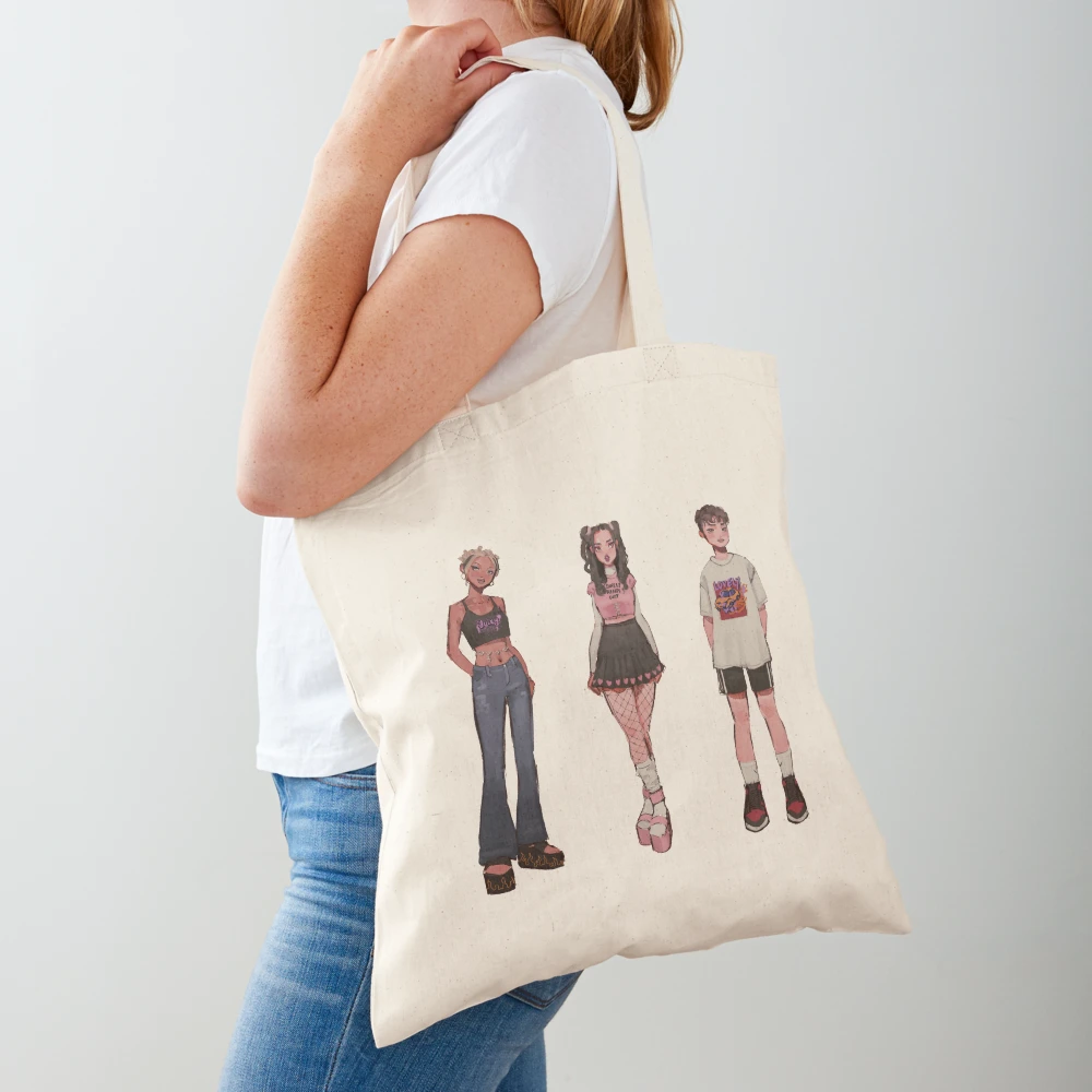 14th addition design tote bag Y2K お兄さん系 ssrco,tote,cotton,canvas_creme