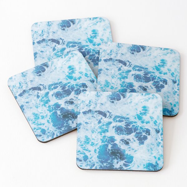 Item preview, Blue ocean sea water with sea foam designed and sold by JellyBeenzz.