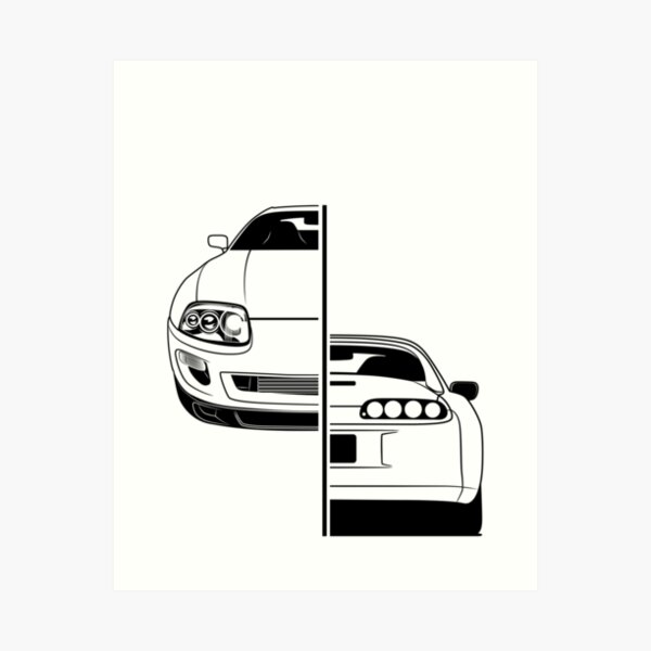 Toyota supra mk4 Art Board Print by LynxMotorStore .Co