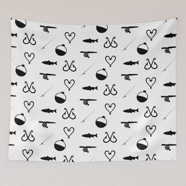Item preview, fishing hook, heart hooks, bobber, fishing pole designed and sold by Space Art.