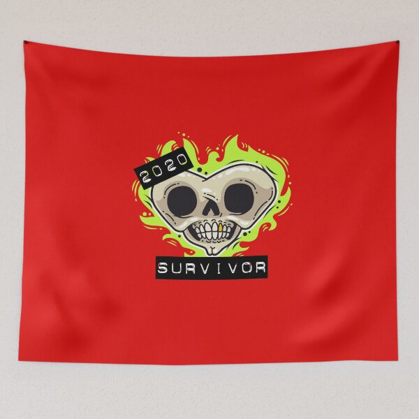 Item preview, 2020 Survivor - skull in shape of a heart designed and sold by arendbotha.